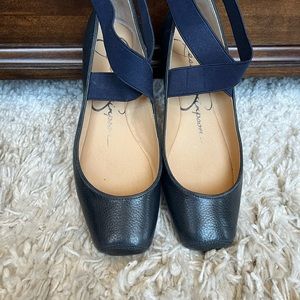 Jessica Simpson Mandalaye Navy Ballet Flat Size 7